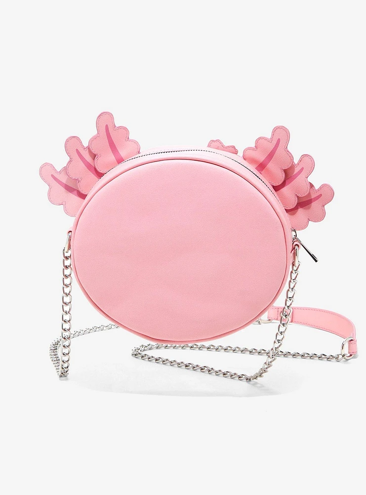 Pink Axolotl Sakura Crossbody Bag