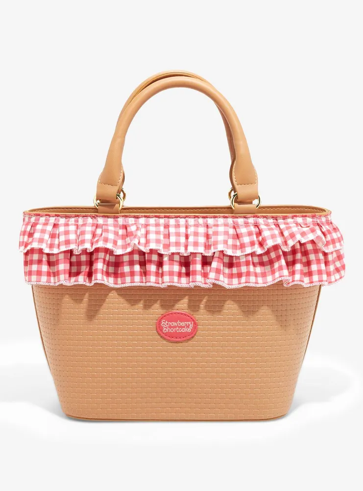 Strawberry Shortcake Gingham Basket Crossbody Bag