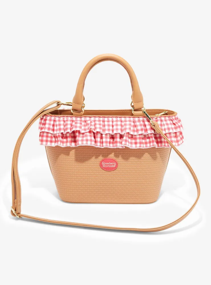 Strawberry Shortcake Gingham Basket Crossbody Bag