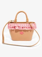 Strawberry Shortcake Gingham Basket Crossbody Bag