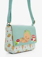 Marvel Guardians Of The Galaxy Chibi Groot & Mushrooms Crossbody Bag