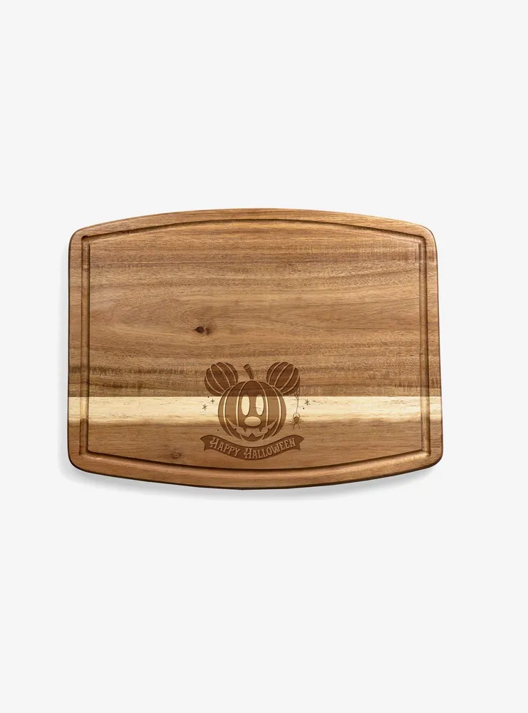 Disney Mickey Mouse Pumpkin Face Ovale Acacia Cutting Board