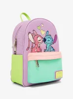 Loungefly Disney Lilo & Stitch: The Series Angel and Stitch Corduroy Mini Backpack - BoxLunch Exclusive