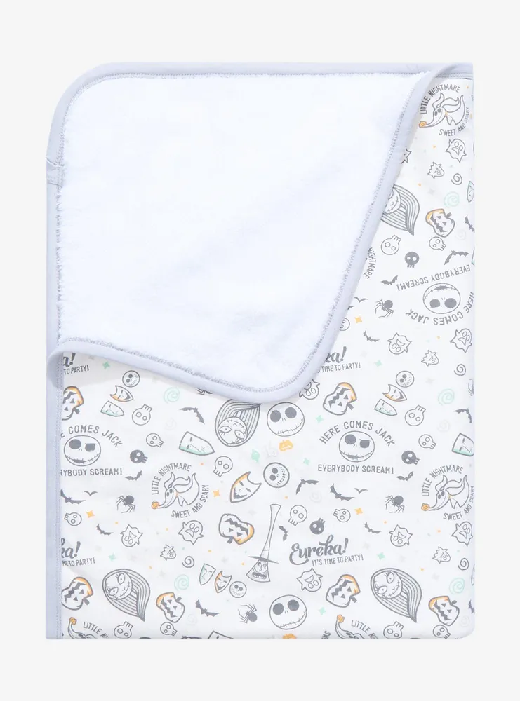 Disney The Nightmare Before Christmas Icons Allover Print Baby Blanket - BoxLunch Exclusive