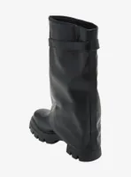 Azalea Wang Black Pullover Combat Boots