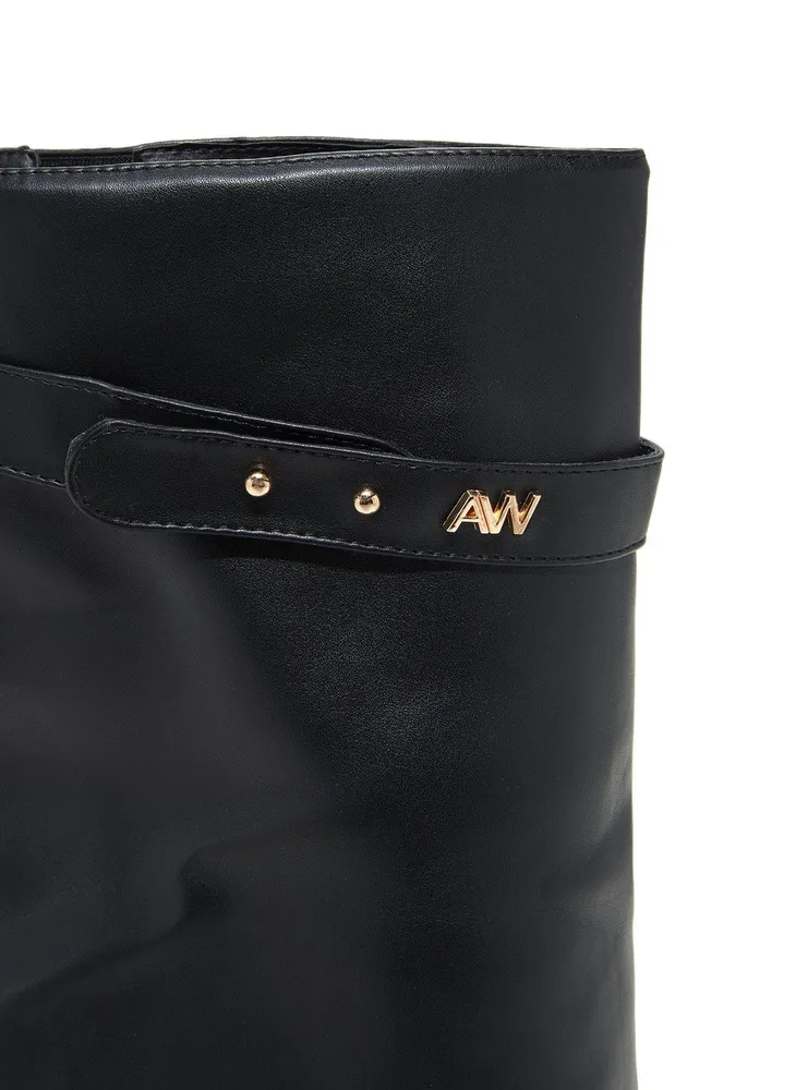 Azalea Wang Black Pullover Combat Boots