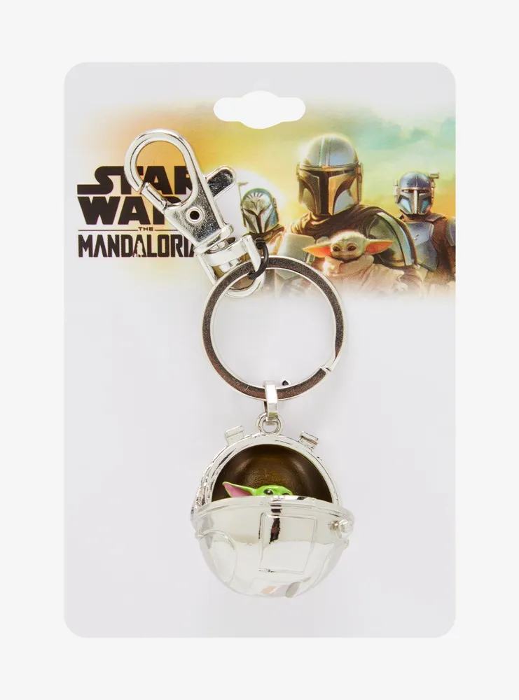 Star Wars The Mandalorian Grogu in Pram Figural Keychain
