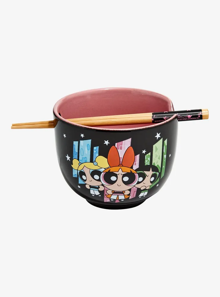 The Powerpuff Girls Panel Portraits Ramen Bowl with Chopsticks