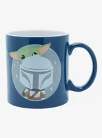 Star Wars The Mandalorian Chibi Grogu and Mando Mug