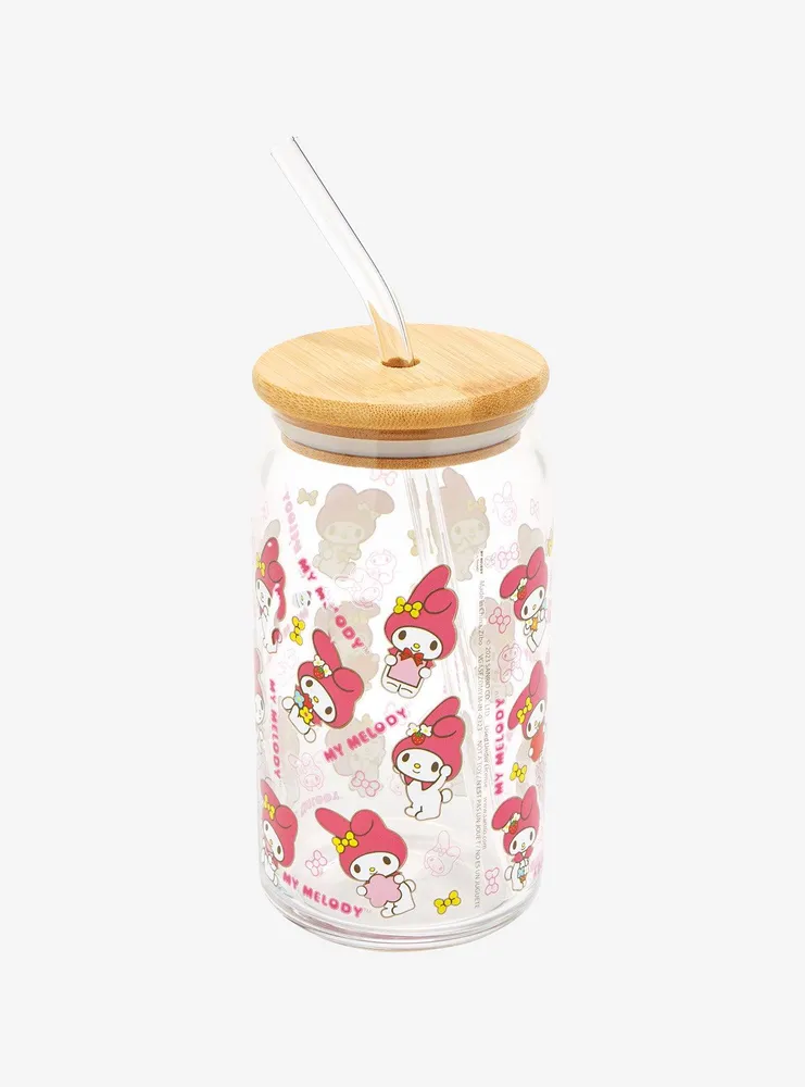 My Melody Icons Glass Travel Cup