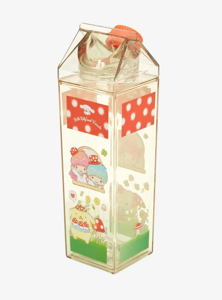 Hello Kitty And Friends Mushroom Milk Carton Water Bottle
