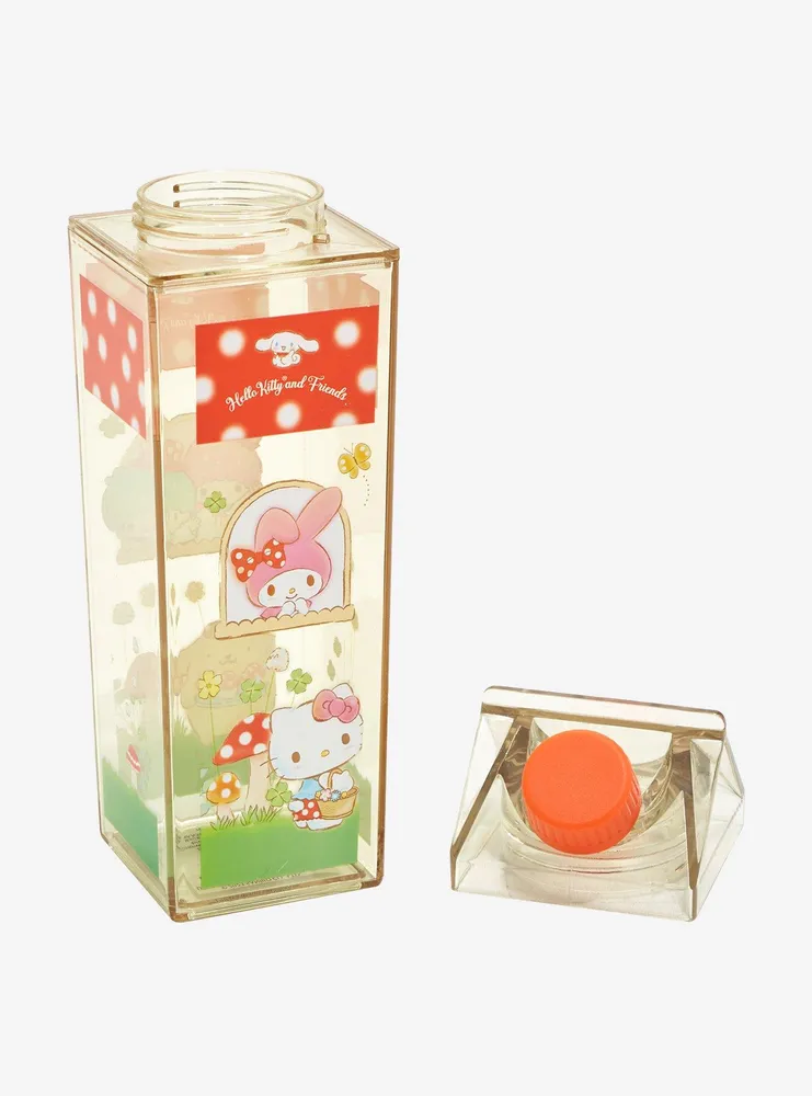 Hello Kitty And Friends Mushroom Milk Carton Water Bottle