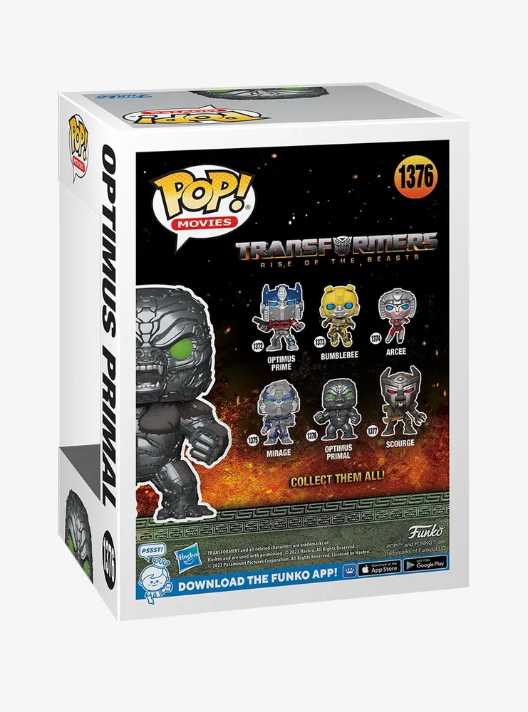 Funko Transformers: Rise Of The Beasts Pop! Movies Optimus Primal Vinyl Figure