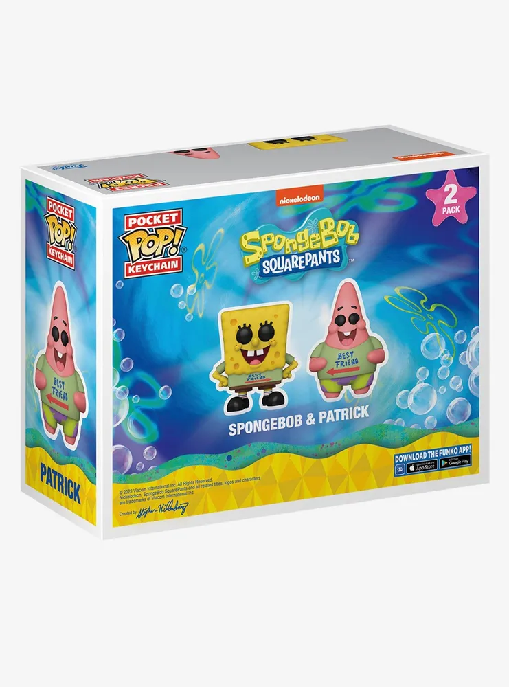 Funko Pocket Pop! SpongeBob SquarePants Patrick & SpongeBob Best Friends Vinyl Keychain Set - BoxLunch Exclusive