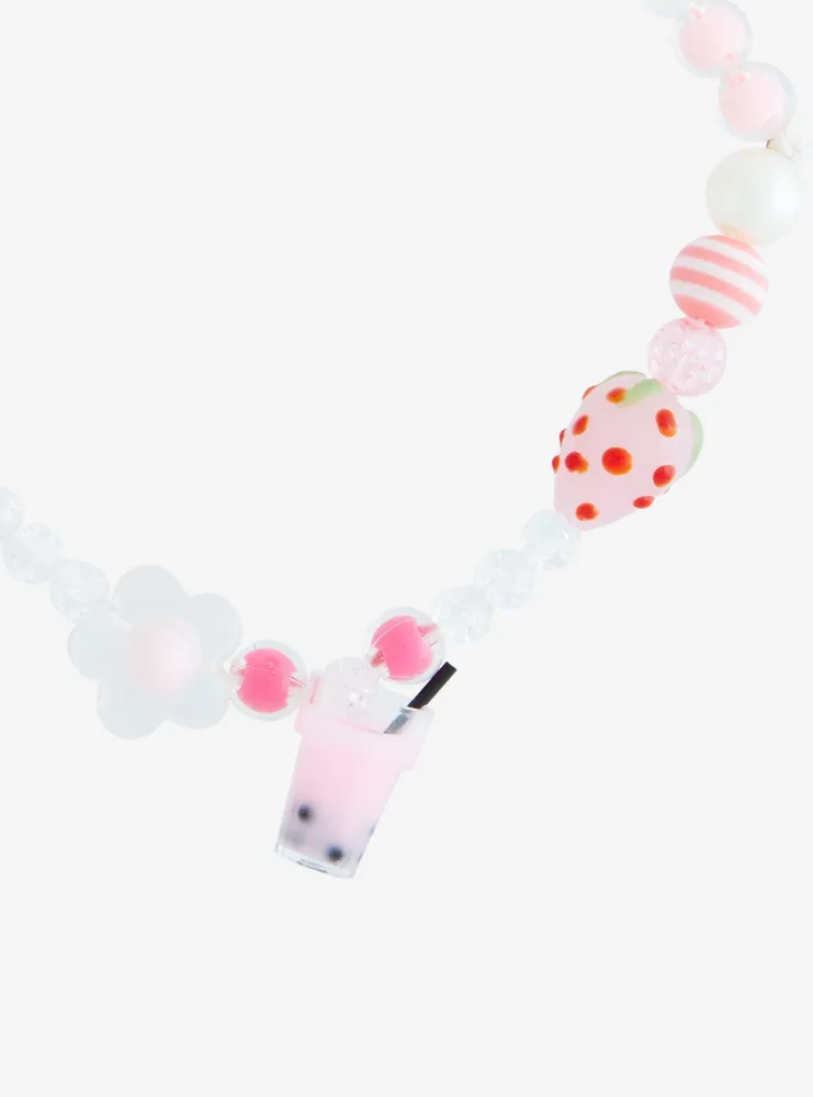Strawberry Axolotl Beaded Phone Wristlet - BoxLunch Exclusive