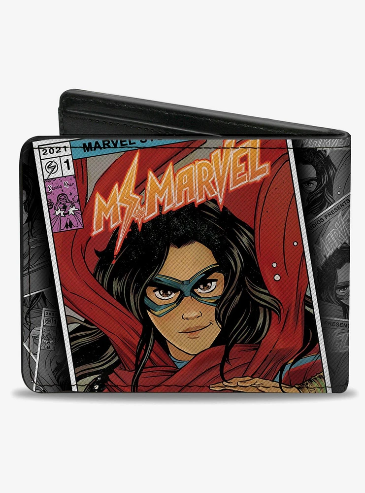 Marvel Avengers Ms Marvel Kamala Khan Comic Book Cover Bifold Wallet