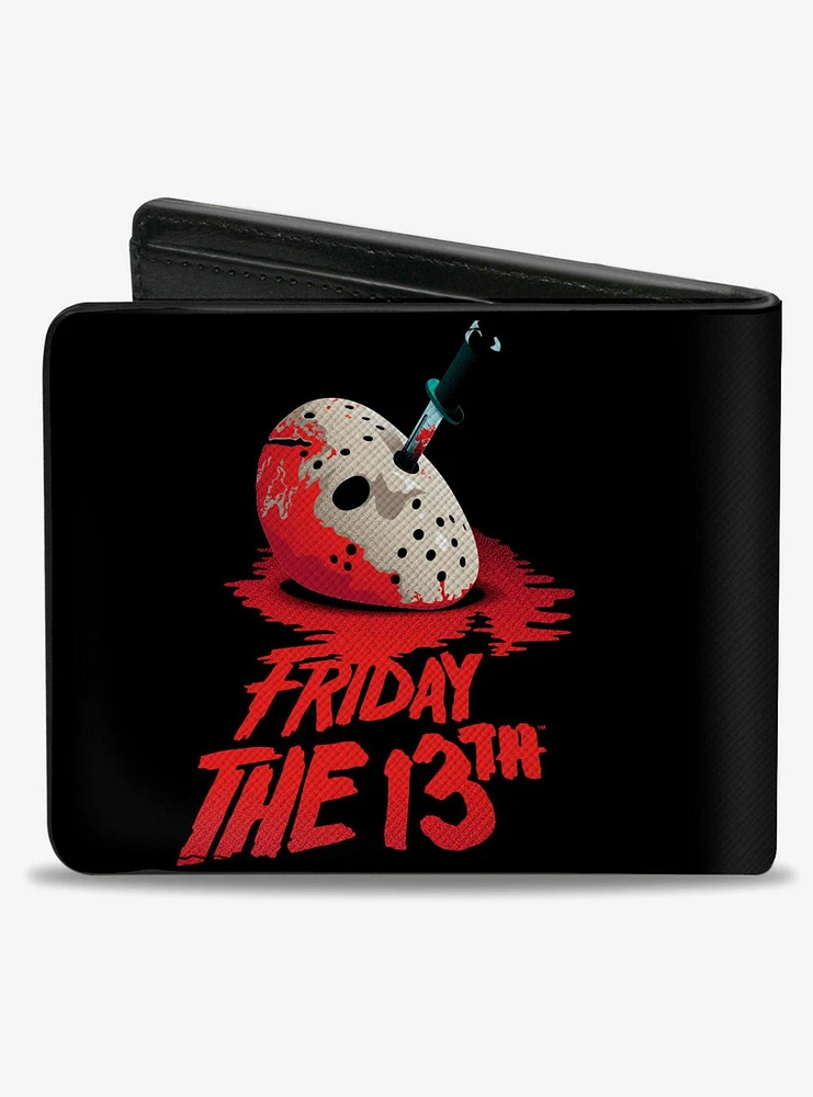 Friday The 13Th Vintage Jason Mask Poster Bifold Wallet