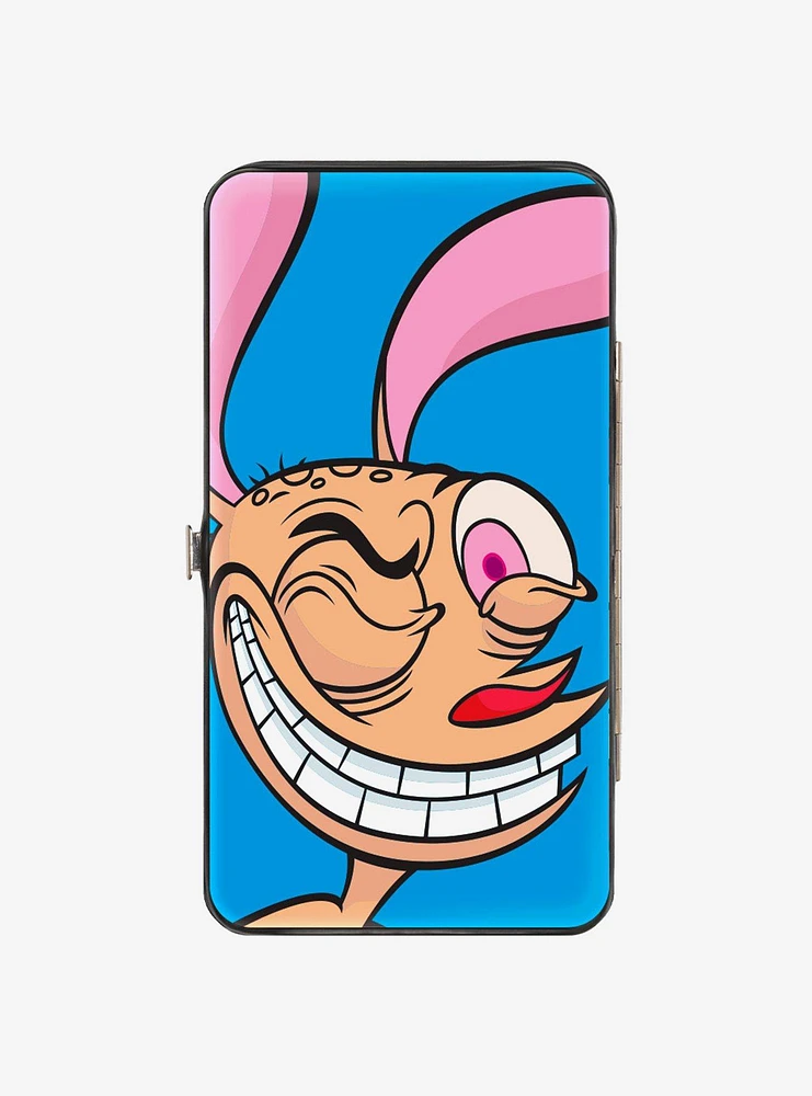 The Ren And Stimpy Show Stimpy Smiling And Ren Winking Hinged Wallet