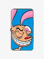 The Ren And Stimpy Show Stimpy Smiling And Ren Winking Hinged Wallet