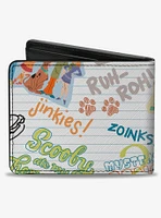 Scooby-Doo! Notebook Doodles Collage Bifold Wallet