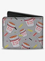 Seinfeld No Soup For You Soup Cups Scattered Bifold Wallet