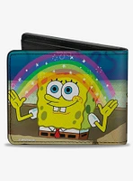 Spongebob Squarepants Imagination Smiling Rainbow Bifold Wallet