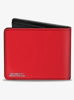 Ted Lasso Icon And Text Red White Blue Yellow Bifold Wallet