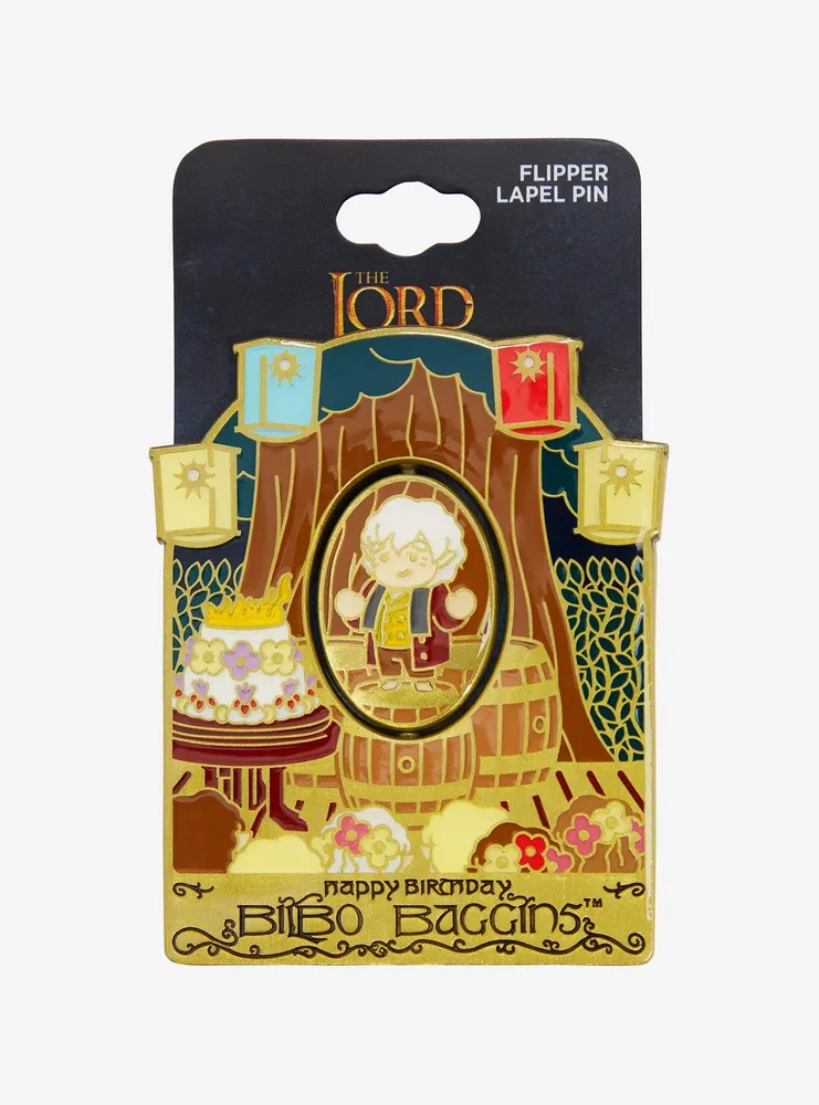 The Lord of the Rings Bilbo Baggins Birthday Spinning Enamel Pin - BoxLunch Exclusive
