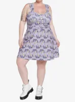 Disney Tangled Rapunzel Floral Lace-Up Dress Plus