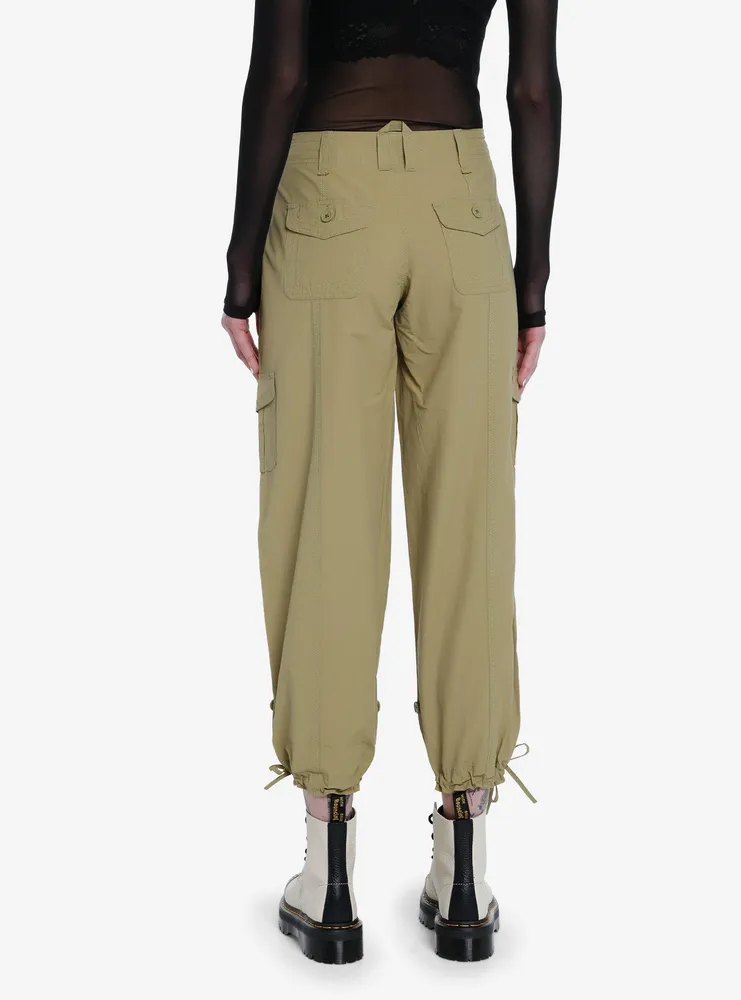 Olive Straight Leg Cargo Pants