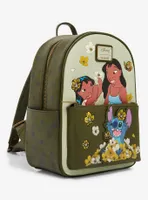 Loungefly Disney Lilo & Stitch Floral Character Portraits Mini Backpack - BoxLunch Exclusive