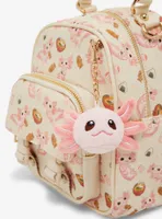 Axolotl & Snacks Allover Print Convertible Crossbody Bag - BoxLunch Exclusive