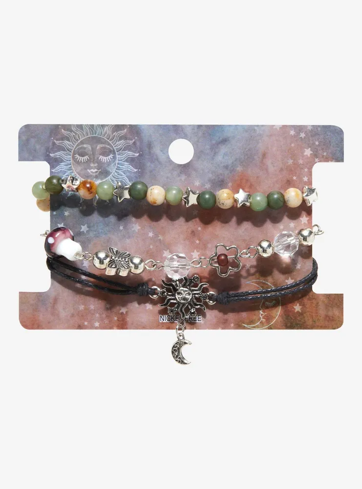 Mushroom Celestial Grunge Bracelet Set