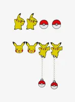 Pokemon Pikachu Poke Ball Earring Set