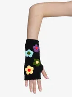 Daisy Crochet Fingerless Gloves