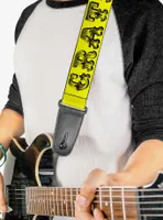 Grateful Dead Skull Roses Yellow Guitar Strap