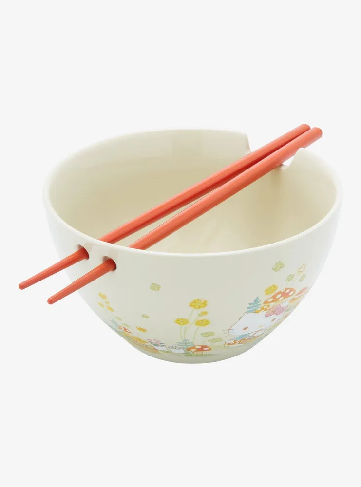 Hello Kitty And Friends Mushroom Ramen Bowl With Chopsticks