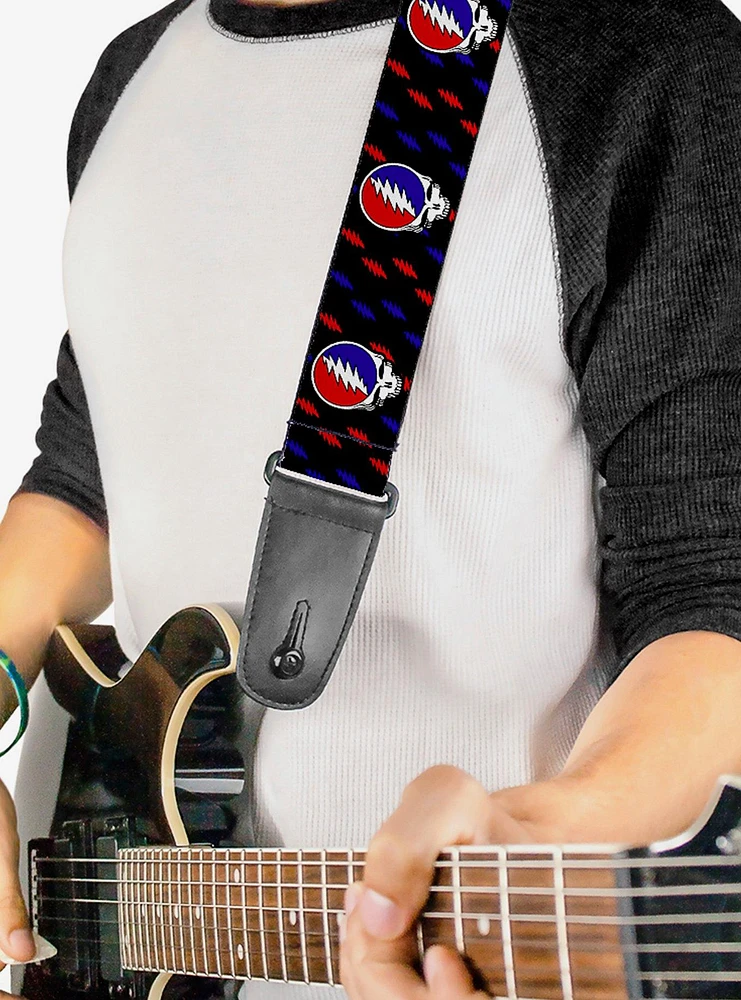 Grateful Dead Steal Your Face Lightning Bolt Mini Guitar Strap