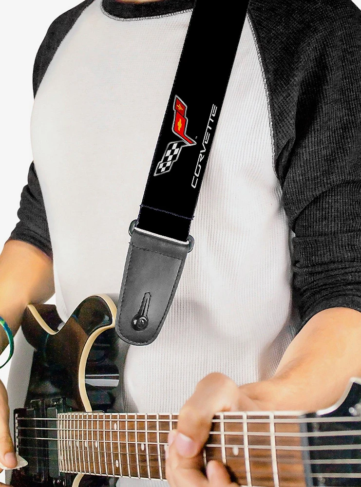 Corvette C6 Logo Repeat Guitar Strap