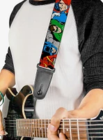 DC Comics Justice League Superheroes Close Up New Guitar Strap