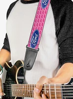 Ford Oval Text Pink Repeat Guitar Strap