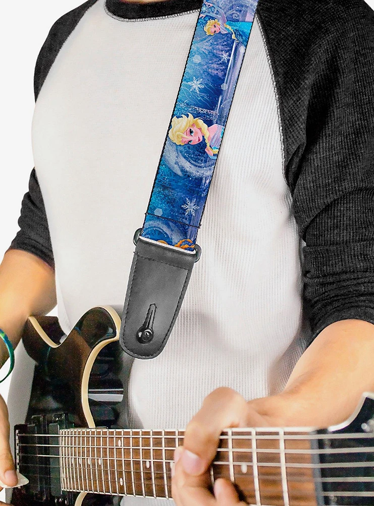 Disney Frozen Elsa the Snow Queen Poses Snowflakes Guitar Strap