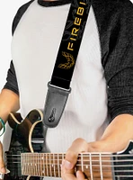 Pontiac Firebird Black Yellow Guitar Strap