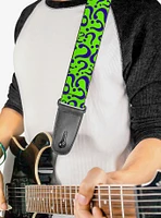 DC Comics Question Mark Scattered Purple Guitar Strap