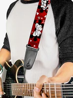 Disney Mickey Mouse and Minnie Hugs Kisses Poses Guitar Strap