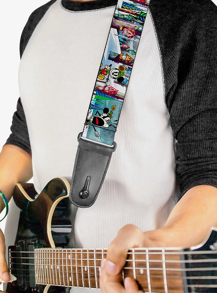 Disney Mickey Mouse & Minnie Yodelberg Scenes Guitar Strap