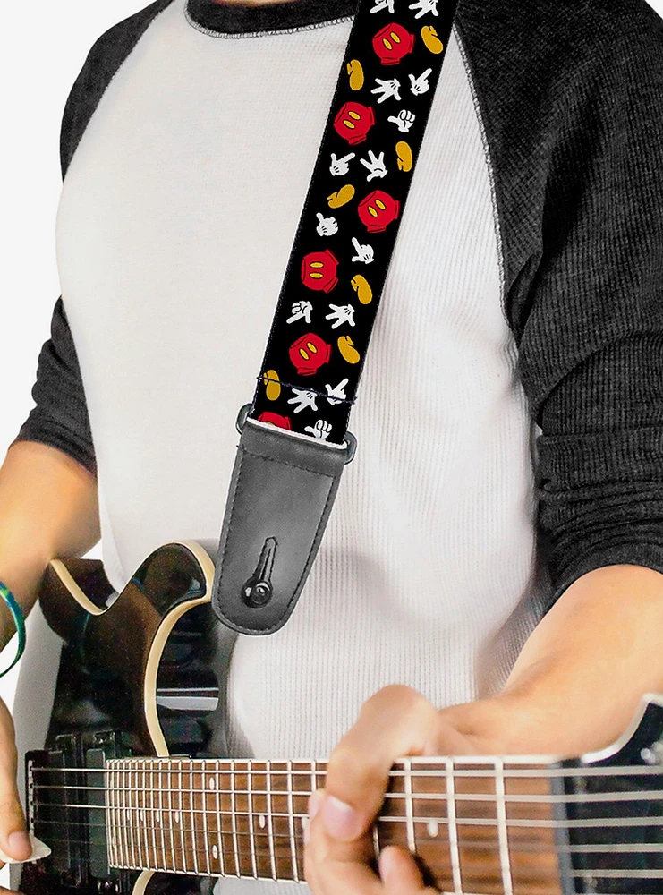 Disney Mickey Mouse Costume Elements Scattered Guitar Strap