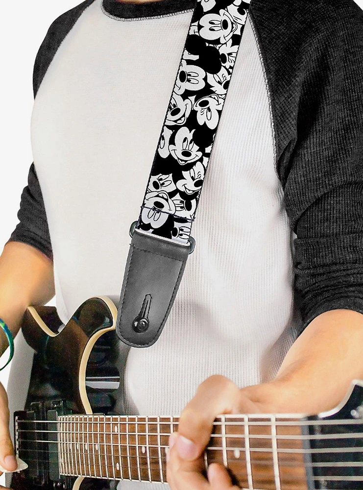 Disney Mickey Mouse Stacked Expressions Guitar Strap