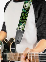 Disney Pixar Monsters Inc. Mike Poses Eyeballs Guitar Strap