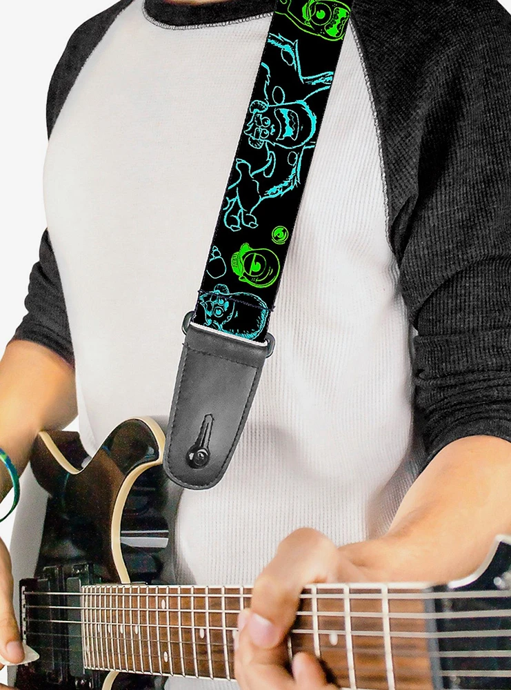 Disney Pixar Monsters Inc. Sully Mike Poses Grrrrr Guitar Strap